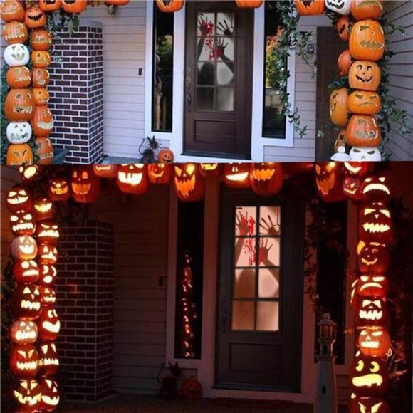 2PCS Halloween Haunted House Decorrelation: Zombie Hands, Skeleton Door/Window - Picture 5 of 8